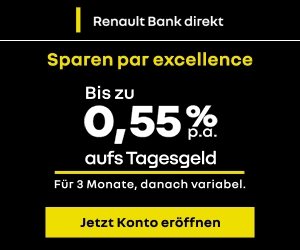 Renault Bank Tagesgeld mit 0,55 %
